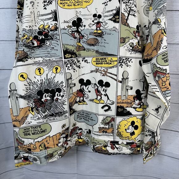 Disney Parks Vintage Mickey Comic Adult size XL Oversized Denim Jean Jacket NEW - Picture 11 of 15